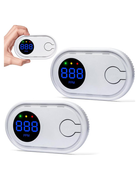 Detector de Monóxido de Carbono SCNBAORE 2Pack con Pantalla Digital