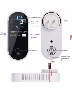 Detector de Monóxido de Carbono WESHLGD KH106 Enchufable 3 en 1 2