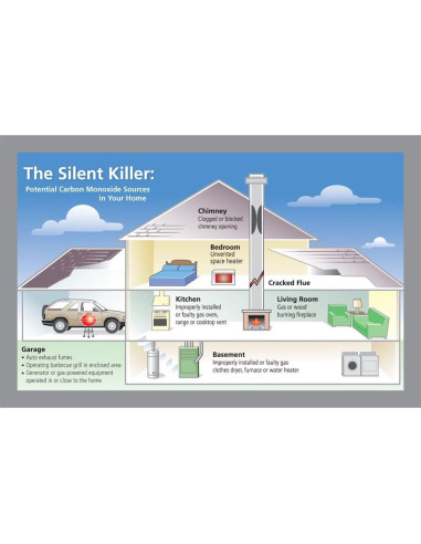 Alarma de Monóxido de Carbono Kidde Nighthawk KN-COB-B-LS