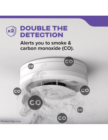 Detector de Humo y Monóxido Kidde 30CUD10-V, Batería 10 Años