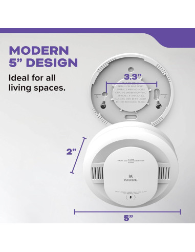 Detector de Humo y Monóxido Kidde 30CUD10-V, Batería 10 Años