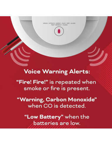 Detector de Humo y Monóxido Kidde 900-CUAR-V, Paquete de 2