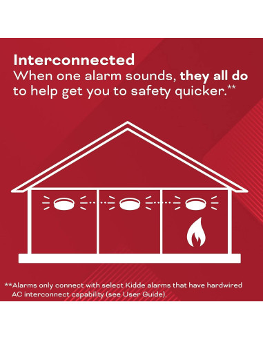 Detector de Humo y Monóxido Kidde 900-CUAR-V, Paquete de 2