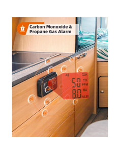 Alarma de Monóxido de Carbono y Gas Propano Tadeto TE031 12V 2
