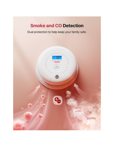 Detector de Humo y Monóxido X-Sense SC01 con Batería 10 Años