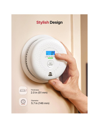 Detector de Humo y Monóxido X-Sense SC01 con Batería 10 Años