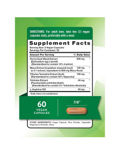 Suplemento Vegano Hierba de Cabra Horny 60 Cápsulas Verdad de la Naturaleza 2