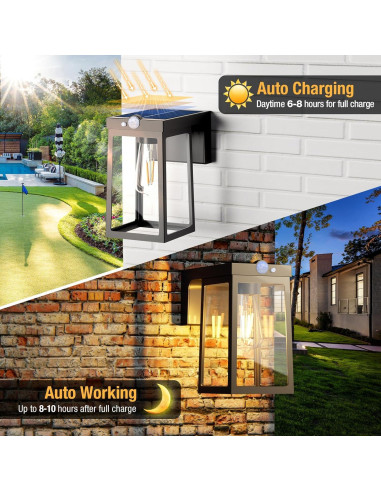 Luces Solares Woolmug 2 Paquete LED con Sensor de Movimiento