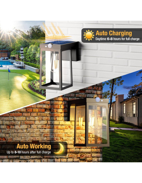 Luces Solares Woolmug 2 Paquete LED con Sensor de Movimiento