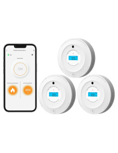 Detector de Humo y Monóxido de Carbono AEGISLINK Wi-Fi 3 Unidades
