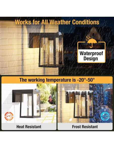 Luces Solares Woolmug 2 Paquete LED con Sensor de Movimiento