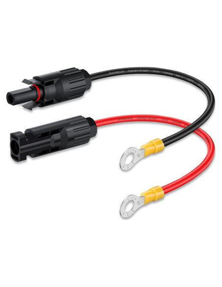 Cable Conector Solar Electop 10AWG 0.25m Macho y Hembra