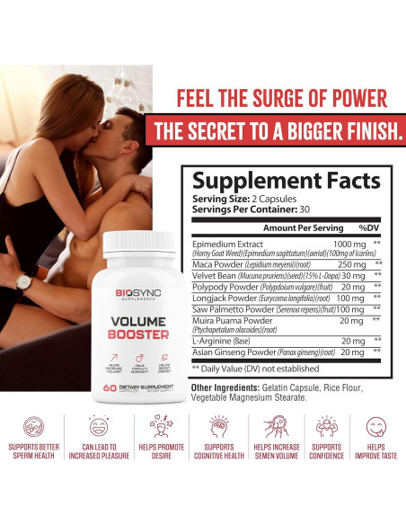 Aumento de Volumen de Semen EPN Suplementos - 60 Cápsulas Aumento de Volumen de Semen EPN Suplementos - 60 Cápsulas