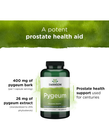 Swanson Pygeum 400 mg - Suplemento Salud Masculina 120 Cápsulas