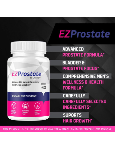 Cápsulas EZ Prostate Suplemento para Hombres 60 Unidades