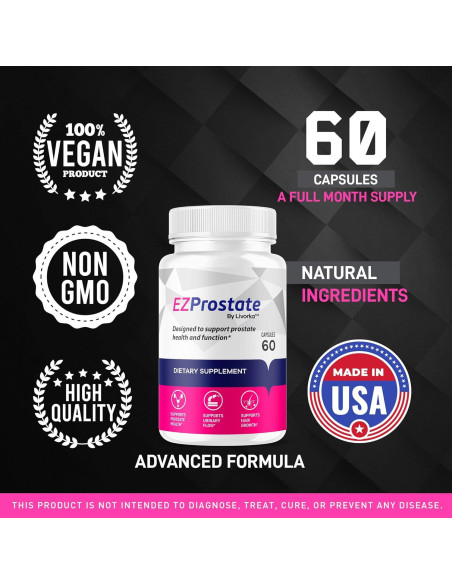 Cápsulas EZ Prostate Suplemento para Hombres 60 Unidades