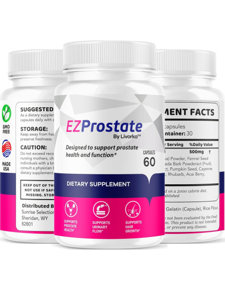 Cápsulas EZ Prostate Suplemento para Hombres 60 Unidades