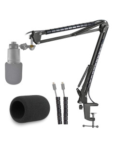 Soporte de micrófono YOUSHARES para AT2020 con filtro antipop