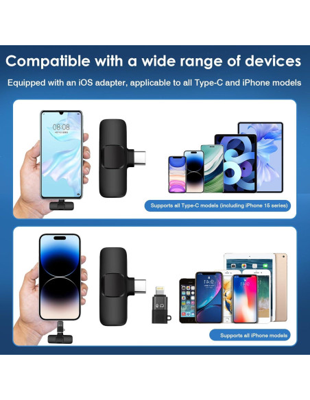 Micrófono Lavalier Inalámbrico BARYINBIRD ZF-1 Negro