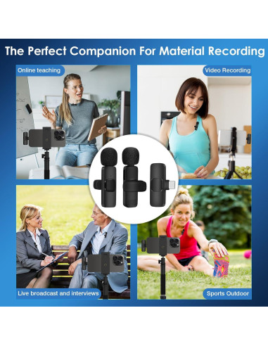 Micrófono Lavalier Inalámbrico BARYINBIRD ZF-1 Negro