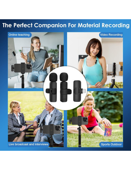 Micrófono Lavalier Inalámbrico BARYINBIRD ZF-1 Negro