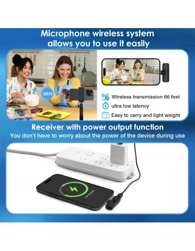 Micrófono Lavalier Inalámbrico BARYINBIRD ZF-1 Negro