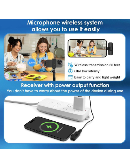 Micrófono Lavalier Inalámbrico BARYINBIRD ZF-1 Negro