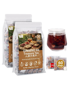 Té de Riñón Ginseng Seis Tesoros Sovteea - 60 Bolsas