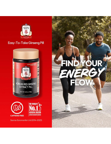 Píldoras de Ginseng Rojo Coreano KGC - 800 Unidades, 168.5 g