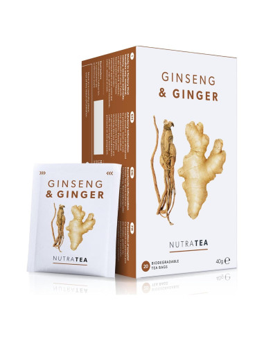 Té Herbal Nutra Tea de Jengibre y Ginseng - 20 Bolsitas