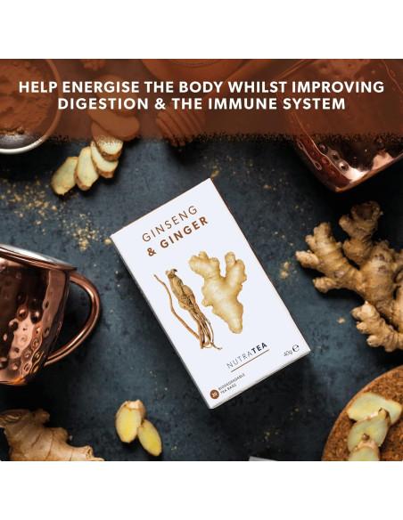 Té Herbal Nutra Tea de Jengibre y Ginseng - 20 Bolsitas Té Herbal Nutra Tea de Jengibre y Ginseng - 20 Bolsitas