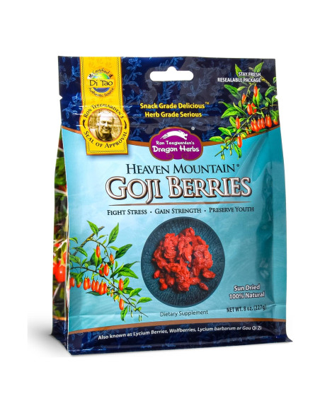 Bayas de Goji del Cielo Dragon Herbs 227 g - 100% Naturales