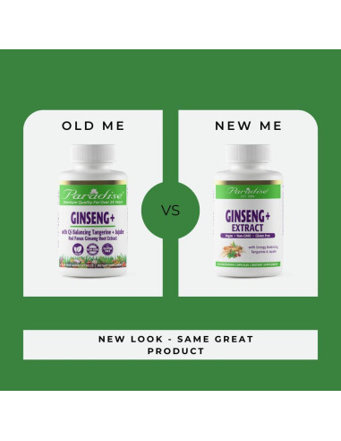 Extracto de Ginseng Rojo Panax Paradise Herbs 60 Cápsulas Veganas