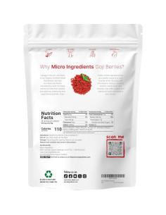 Bayas de Goji Orgánicas Micro Ingredients 907g Sin OGM Veganas 2