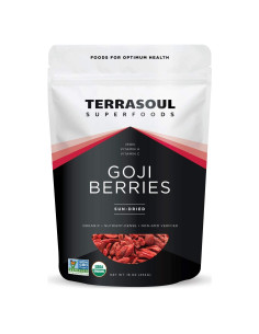 Berries de Goji Orgánicos Terrasoul Superfoods 453.6 g - Calidad Premium