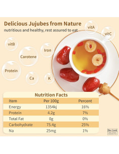 Dátiles Jujube Chino Hee Creek 500g - Fruta seca saludable 2