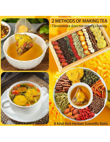 Té Herbal de Goji Berry y Crisantemo Plutarn - 30 Bolsas