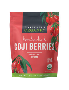 Berries de Goji Orgánicas Viva Naturals 0.91 kg Sin GMO