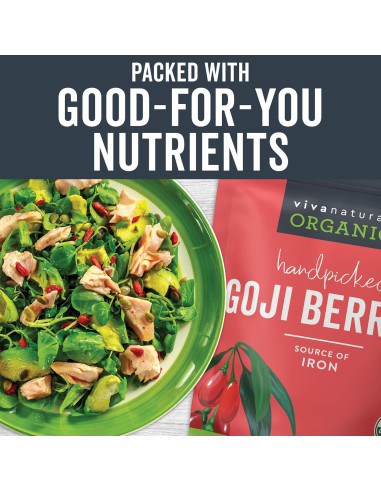 Berries de Goji Orgánicas Viva Naturals 0.91 kg Sin GMO