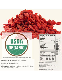 Bayas de Goji Secas Orgánicas Anna y Sarah 1.36 kg Bolsa 2