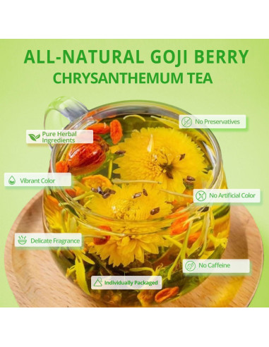 Té de Goji Berry y Crisantemo Patiosio - 15 Bolsitas 190g