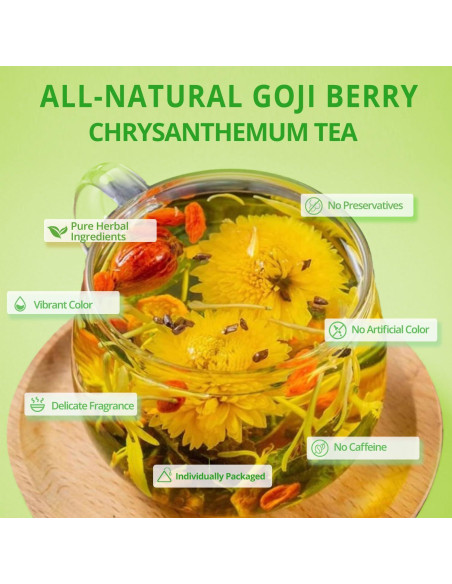 Té de Goji Berry y Crisantemo Patiosio - 15 Bolsitas 190g Té de Goji Berry y Crisantemo Patiosio - 15 Bolsitas 190g