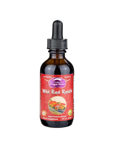 Gotas de Reishi Rojo Silvestre Dragon Herbs 59 ml 100% Natural