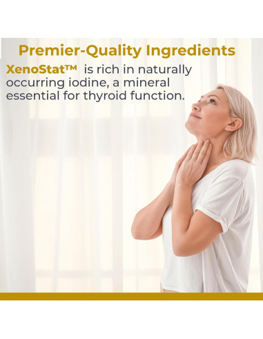 Suplemento Natural de Tiroides Premier Research Labs XenoStat - 90 Cápsulas Veganas