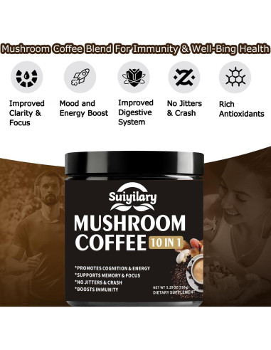 Café de Hongo Suiyilary 150g - 10 Hongos para Energía y Enfoque