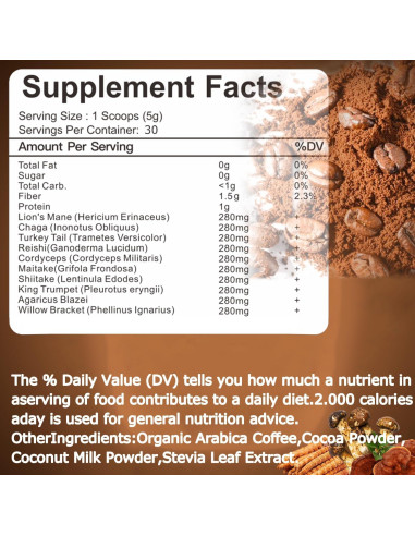 Café de Hongo Suiyilary 150g - 10 Hongos para Energía y Enfoque