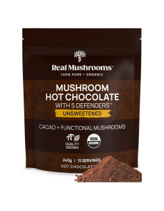 Mezcla de Chocolate Caliente Sin Azúcar Real Mushrooms 240g