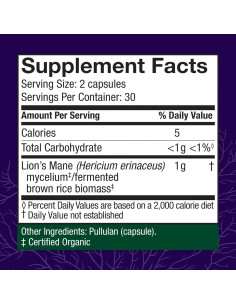 Suplemento Melena de León Defensa de Hongos 60 Cápsulas 2