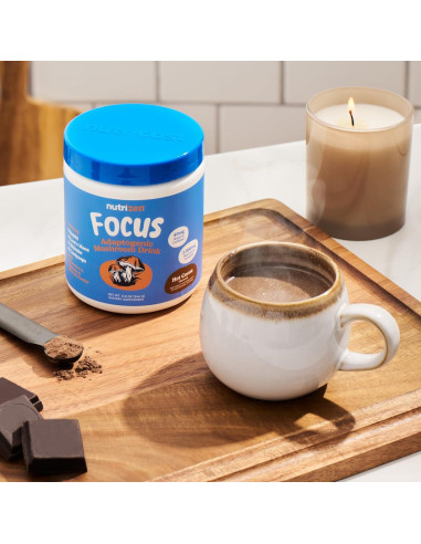 Bebida de Champiñones Adaptógenos Nutrizen Focus 30 Porciones Chocolate Caliente