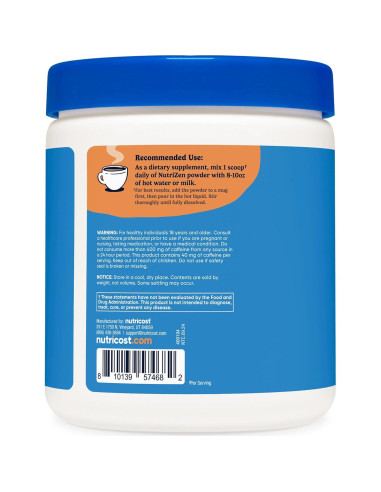 Bebida de Champiñones Adaptógenos Nutrizen Focus 30 Porciones Chocolate Caliente